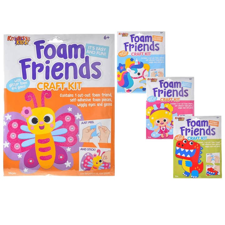 Kids Party Craft – wholesale DIY craft kit – Child – Foam Friends Craft Kit