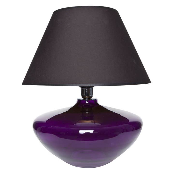 Signature Home Collection GmbH - Wholesale Accent/Desk Lamp - Purple bulbous glass table lamp with lampshade glass lamp1