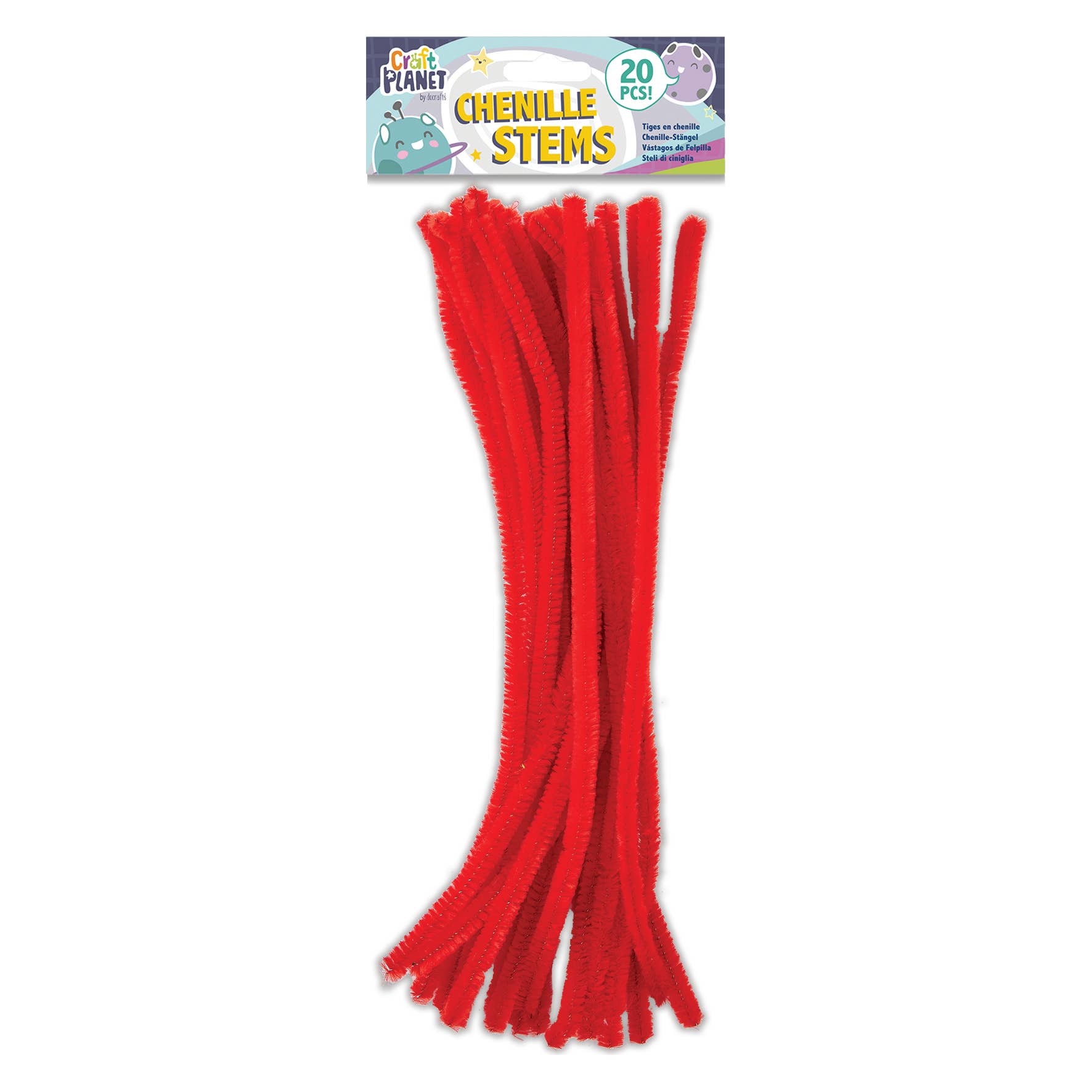 West Design Products – wholesale Craft supplies – Craft Planet Coloured Pipe Cleaners 300mm 20 Pack Red0