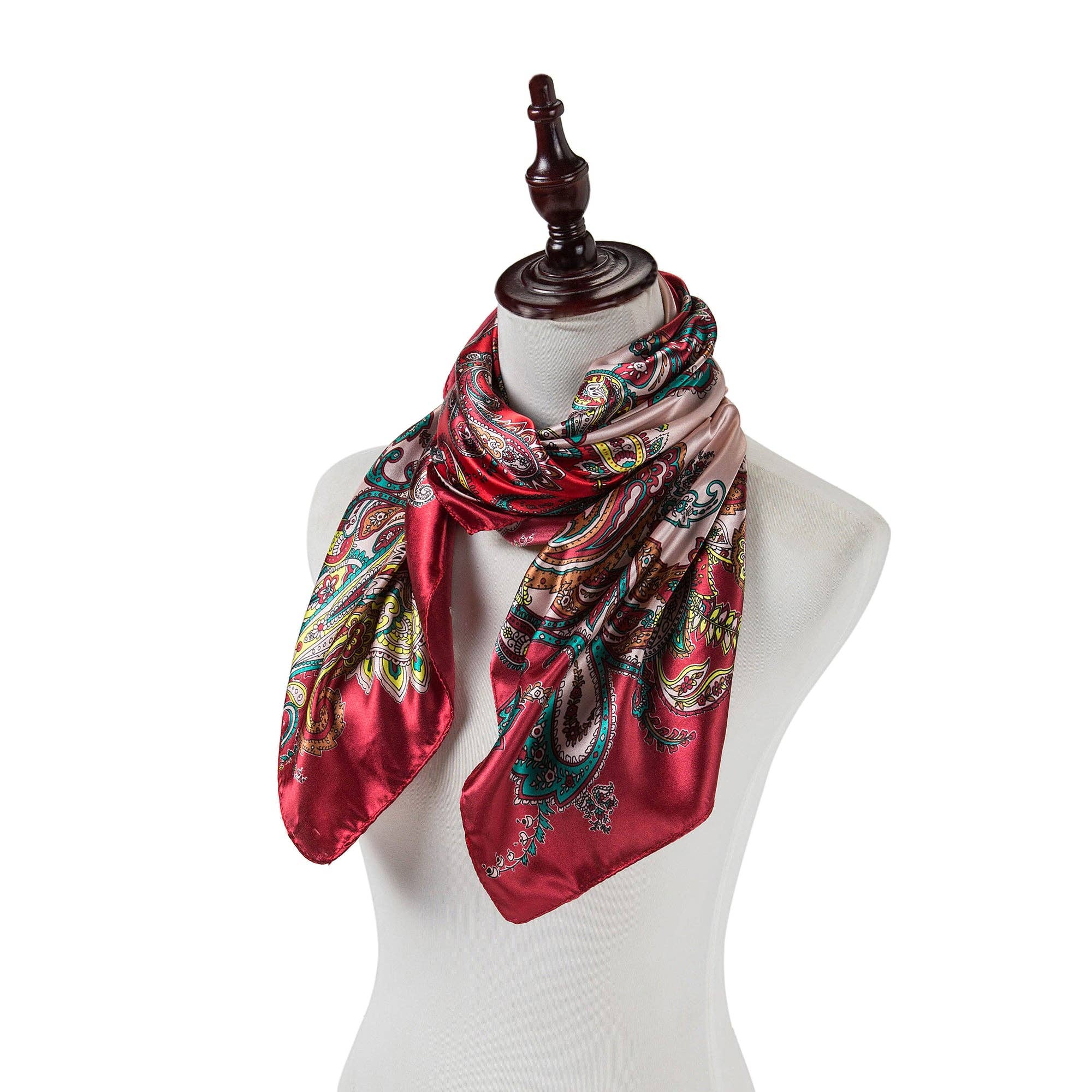 Rose Grand carré de Soie Red Zoé en vente sur Faire4