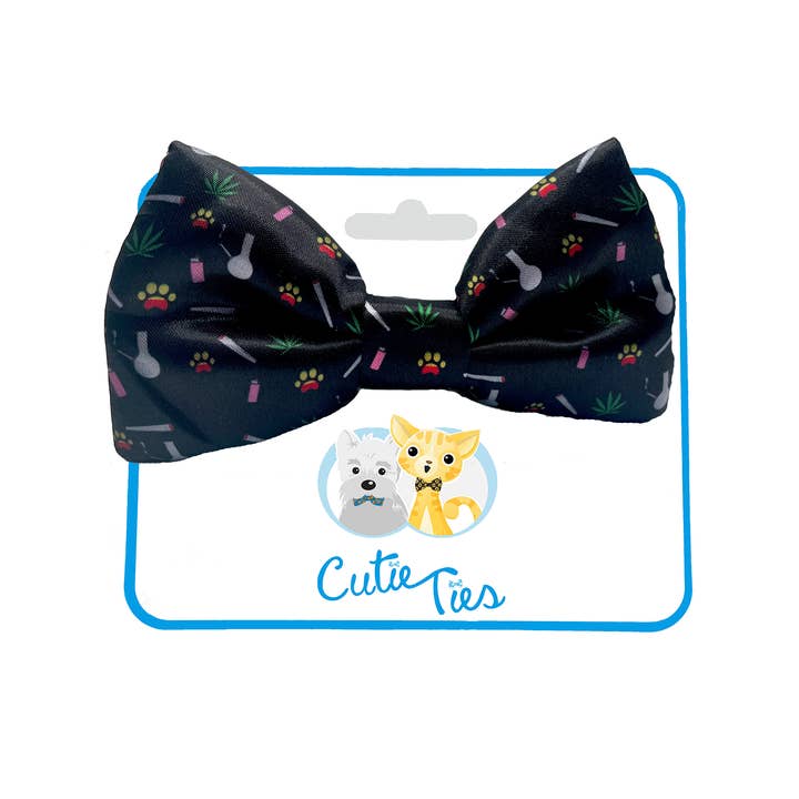 Cutie Ties - Wholesale Pet bow tie – Dog - Marijuana Black Weed Dog Bow Tie2