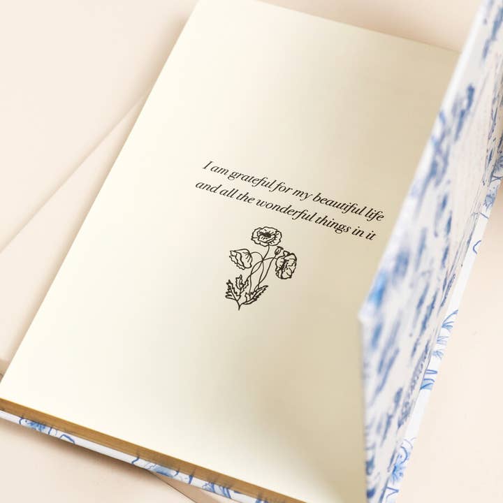 Lisa Angel - Wholesale Journal/Diary - Blue Wildflower Print Daily Gratitude Journal2