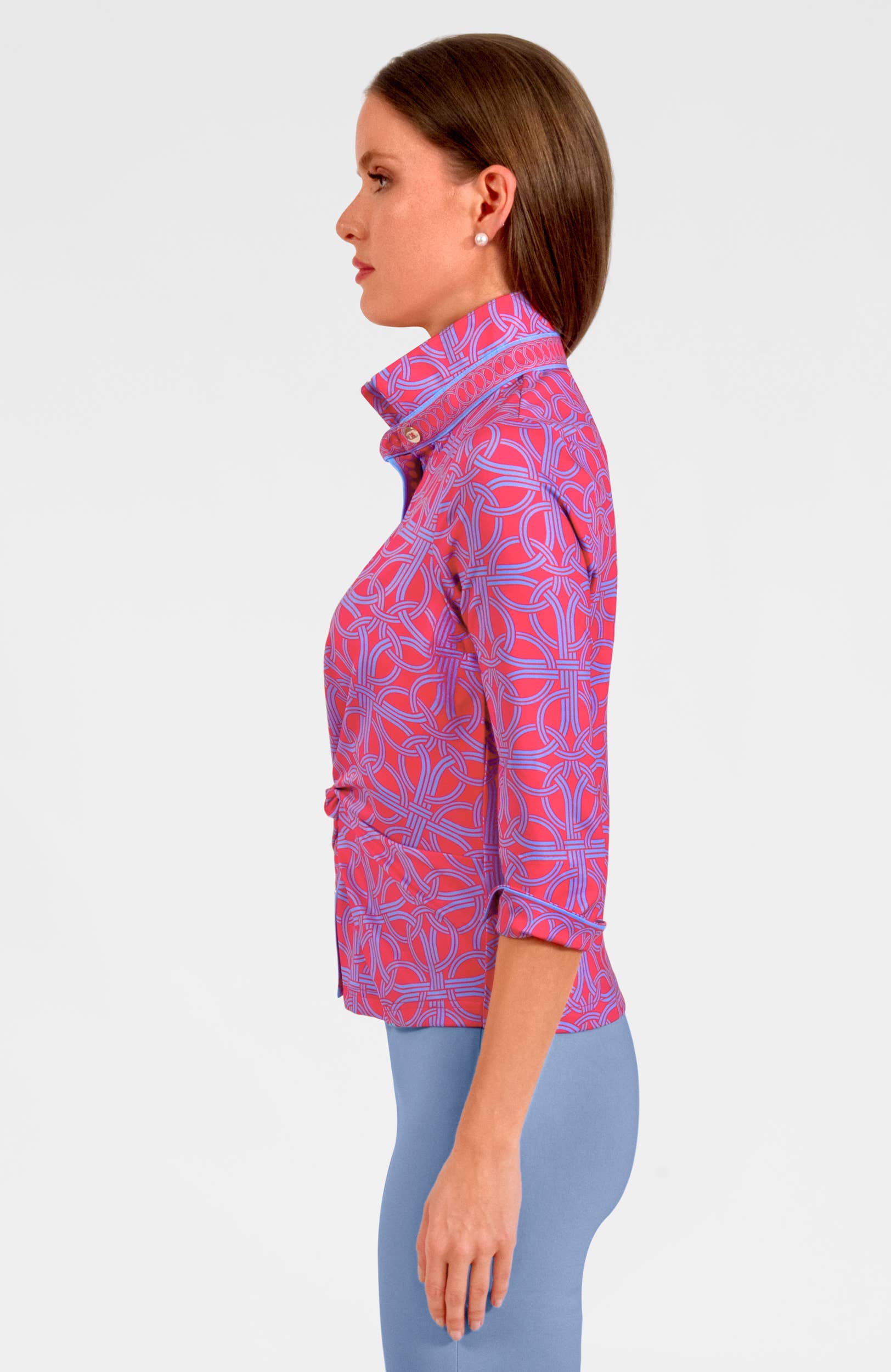 Gretchen Scott LLC – wholesale Buttoned-down shirt – Women's – Twist & Shout Top - Ring Toss17