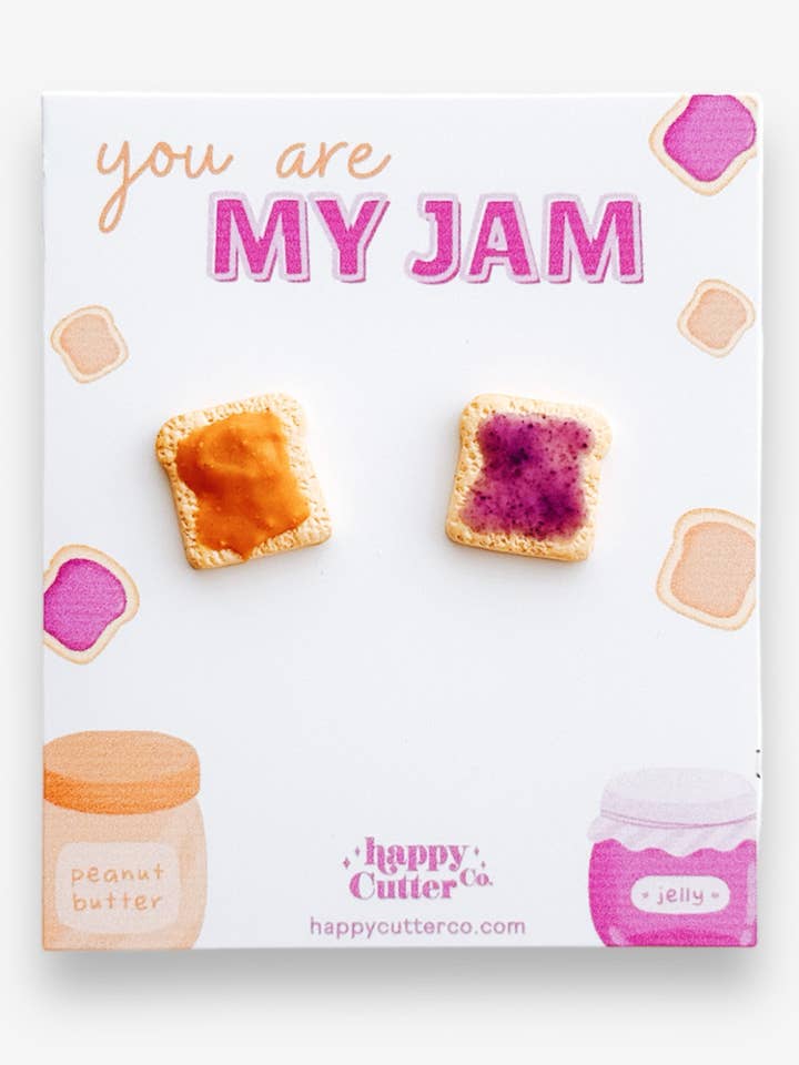 Pb&J Stud Earrings | Best Friend Gift Earrings for wholesale by Happy Cutter Co
