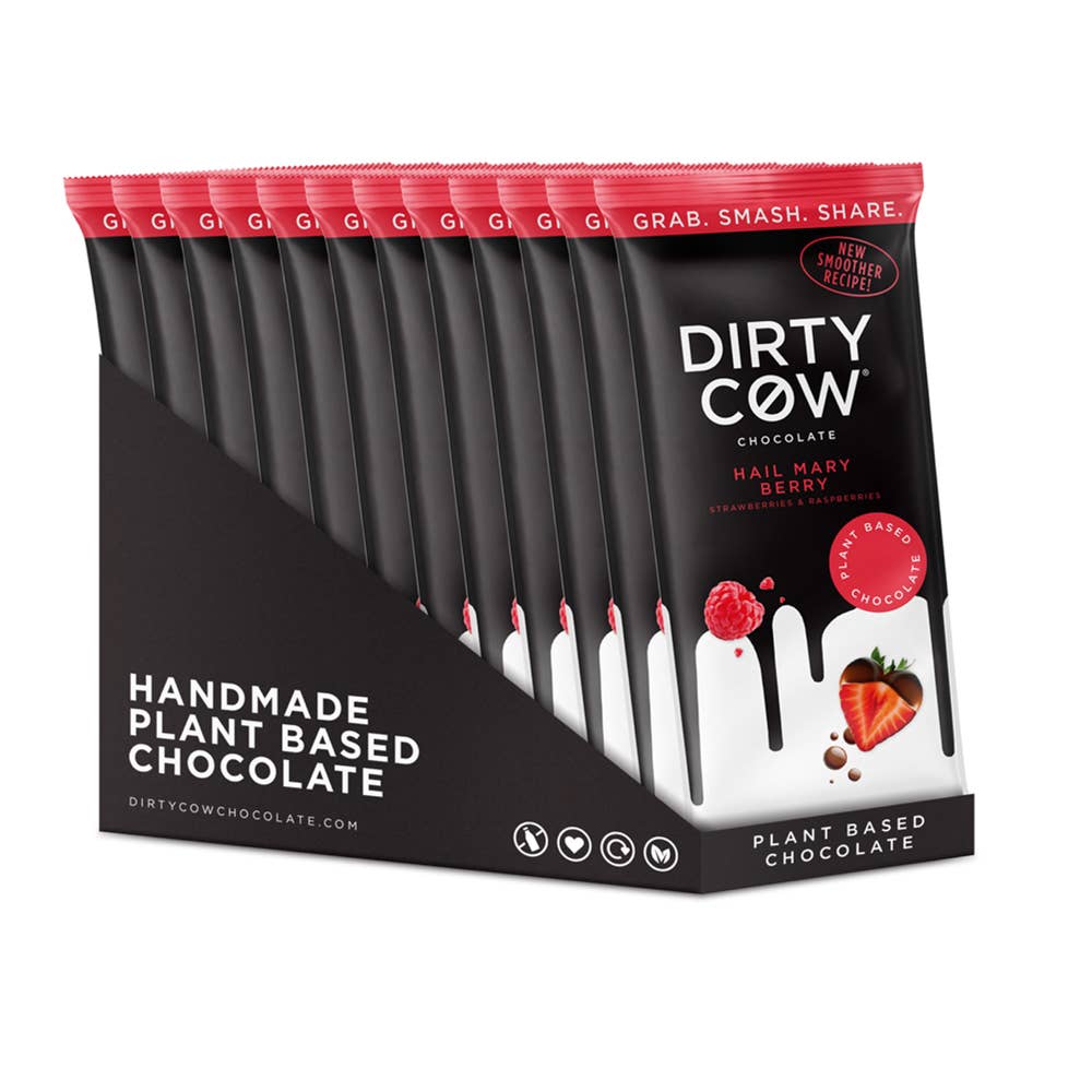 DIRTY COW CHOCOLATE – Engroshandel Chokoladebar – **NY** HAIL MARY BERRY plantebaseret vegansk chokoladebar2