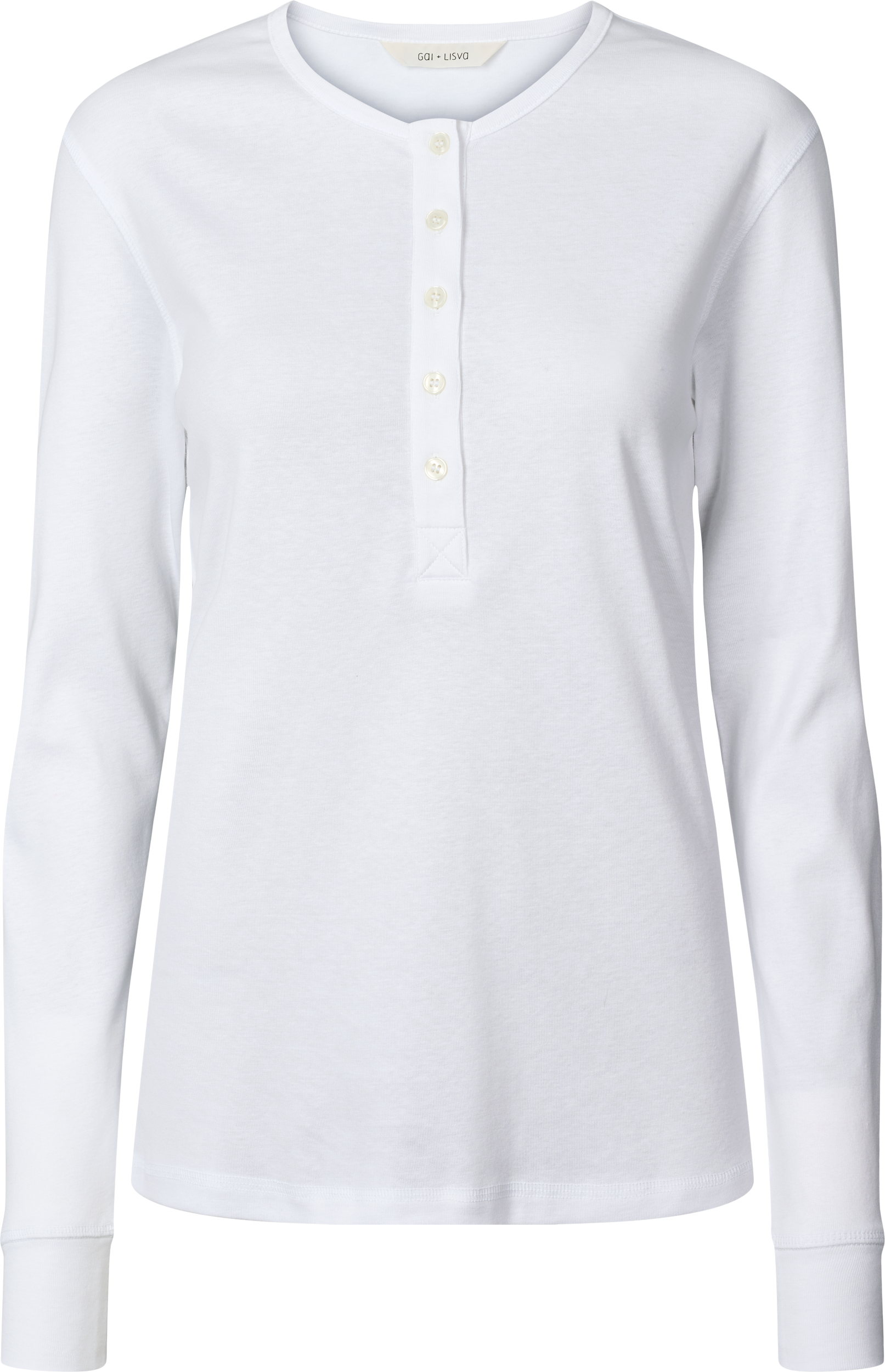 gai-lisva - Wholesale T-Shirt - Women's - Ida Cotton 1x1 RIB Henley Tee GOTS 243975 - White5
