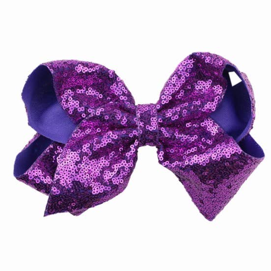 Little Trendy - Wholesale Hair Bow - Kids - Baby Girls Super Glitter Sequin Bows With Clip