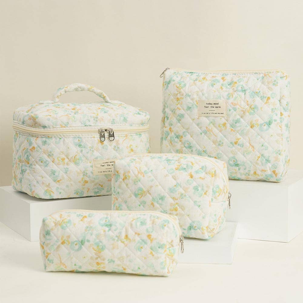 Dipped Shop – Engroshandel Kosmetiktaske – Sød quiltet kosmetiktaske med blomsterprint DP25E8634