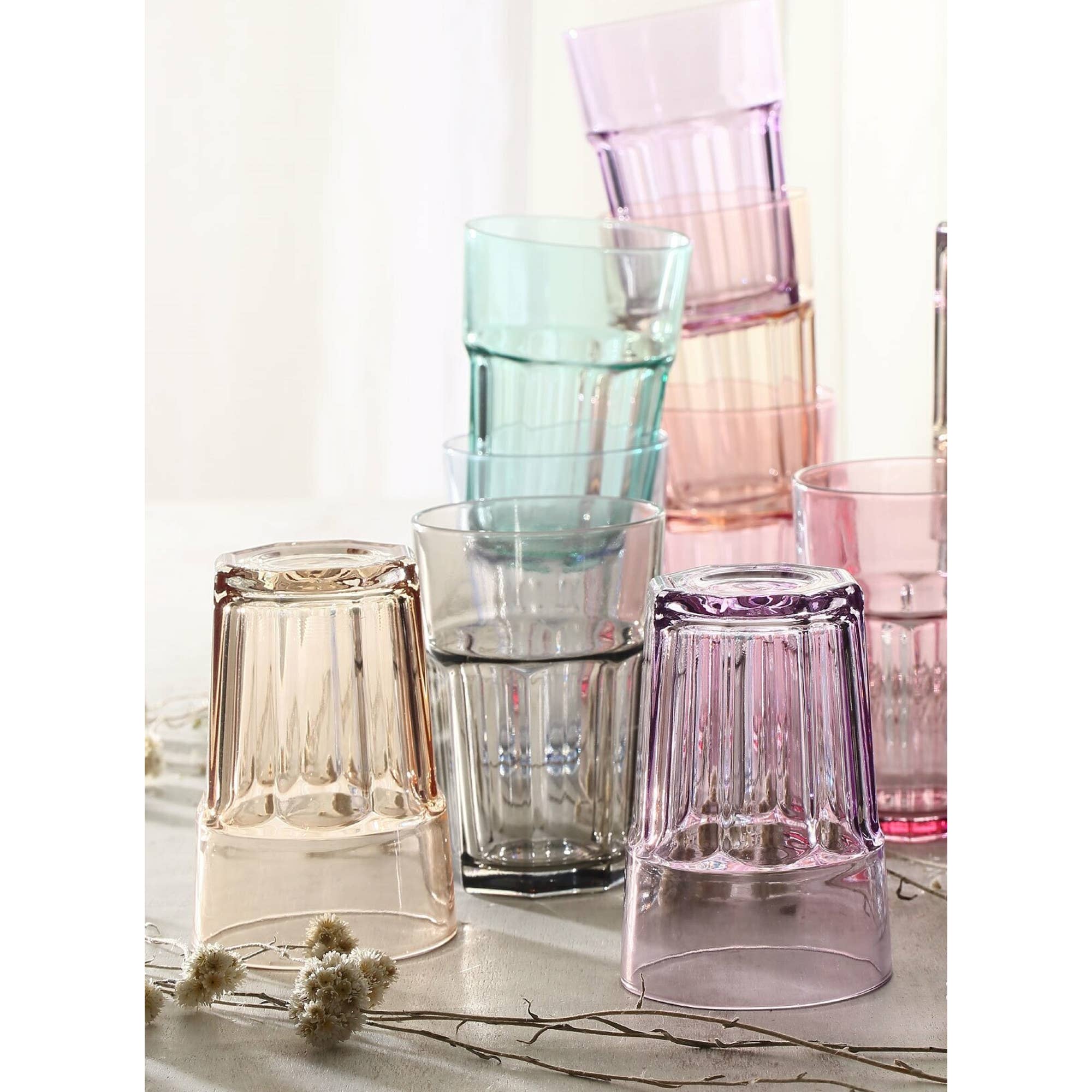 Hakan – wholesale Drinking glass/cup – Aras Water Drinking Glasses Set of 6, Colorful Tumblers1