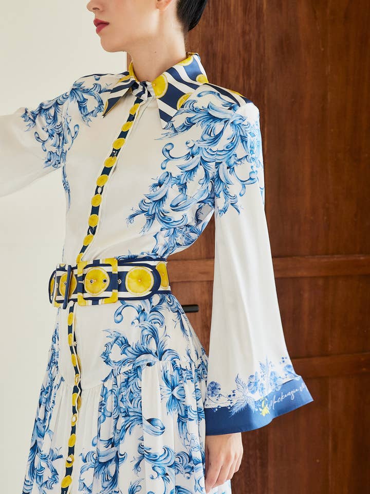 MACKENZIEMODE - Wholesale Dress - Women's - The Lemonade Silk Maxi