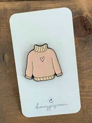 Sweater Weather Enamel Pin for wholesale by Channypeascorner