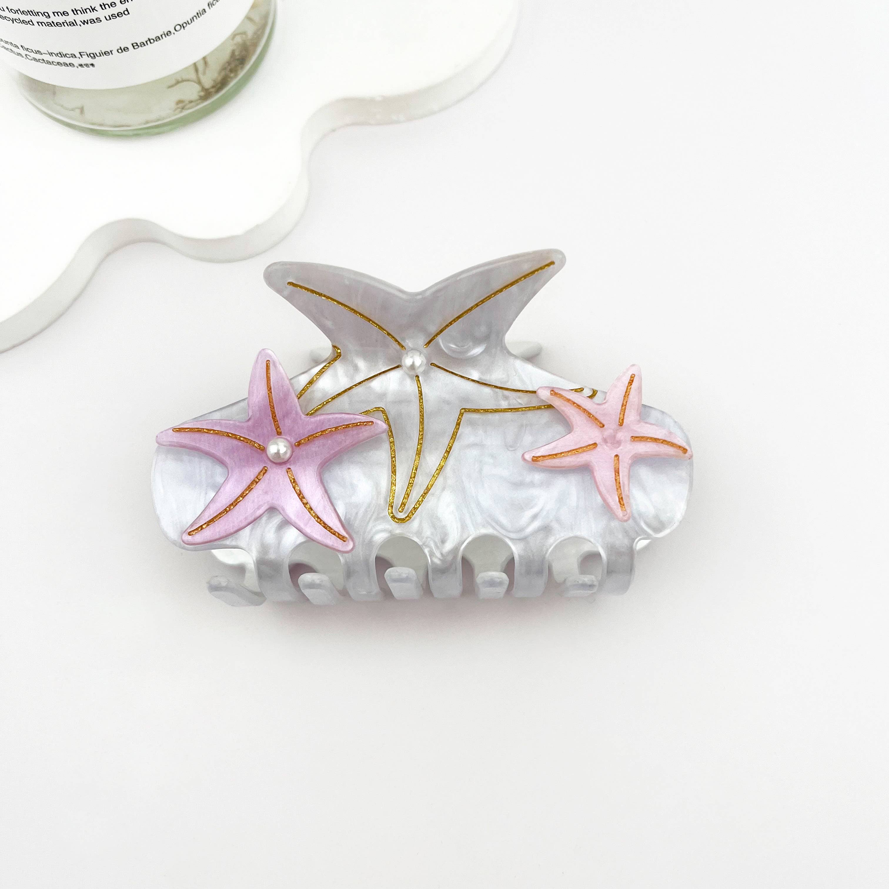 mildstyles - Wholesale Hair Clip - Women's - Iridescent Pearl Starfish Hair Claw Clip – Ocean Fantasy12