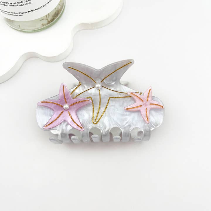 mildstyles - Wholesale Hair Clip - Women's - Iridescent Pearl Starfish Hair Claw Clip – Ocean Fantasy12