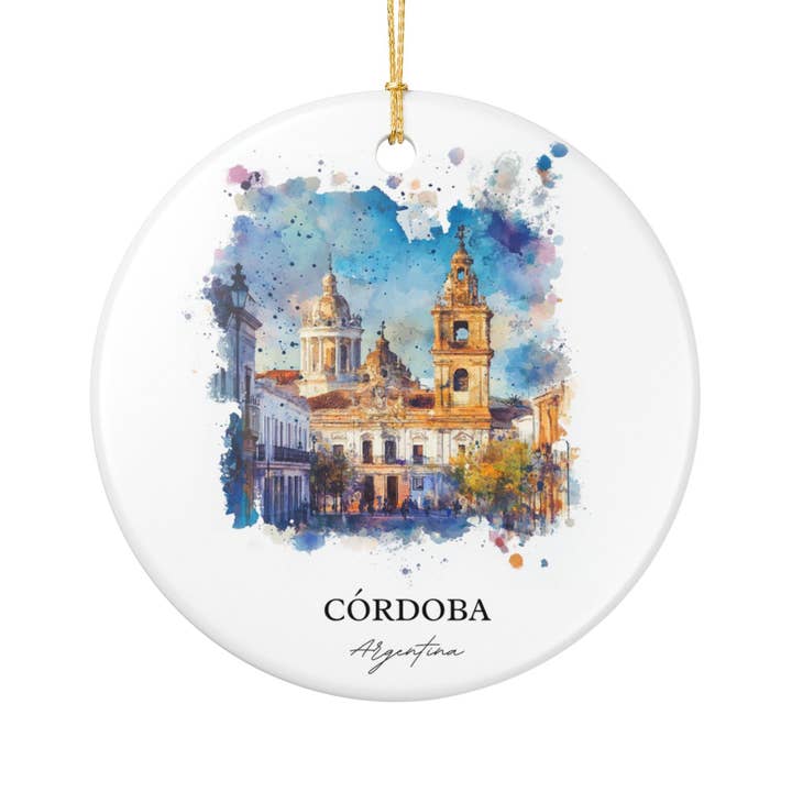 Premium Travel Art - Wholesale Ornament - Cordoba Argentina Ornament | Matte Finish | Travel Gift