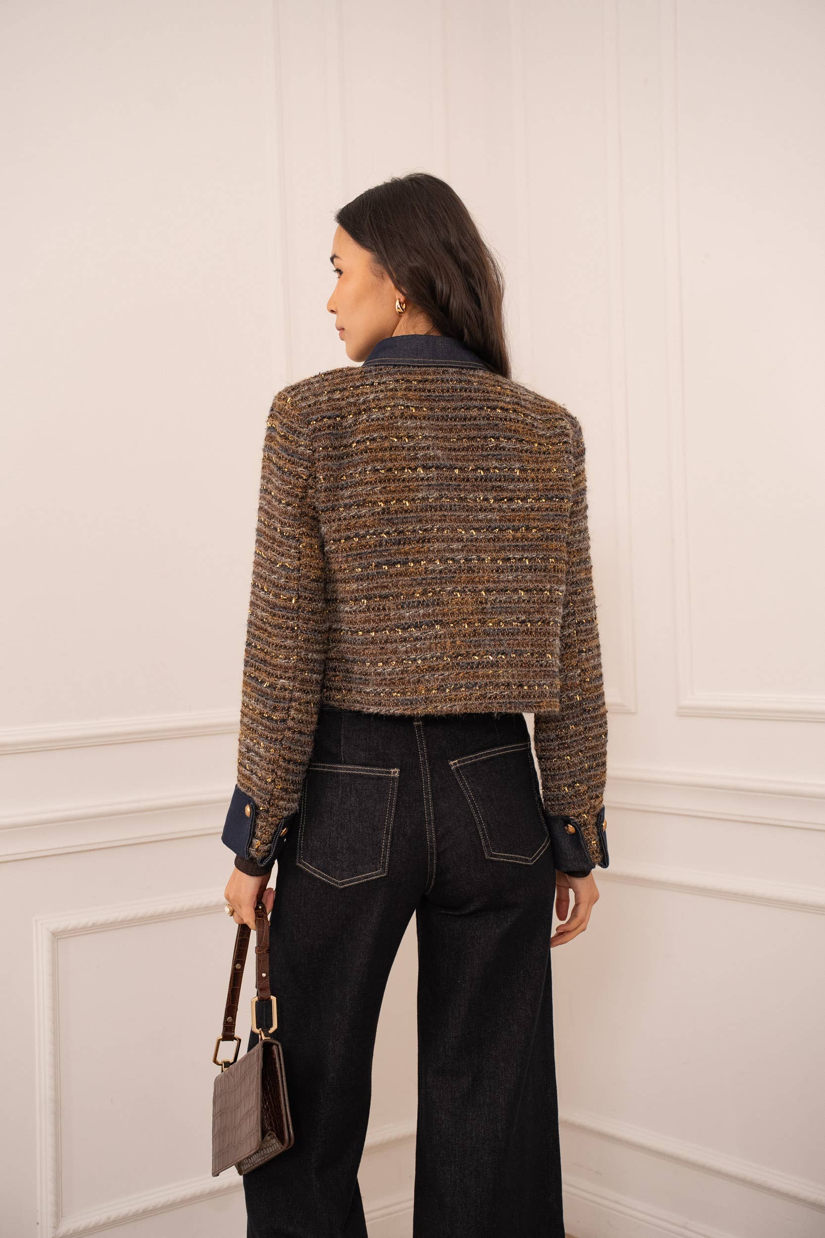 CHOKLATE PARIS - Wholesale Jacket - Women's - Élise jacket in tweed & denim - CK085086