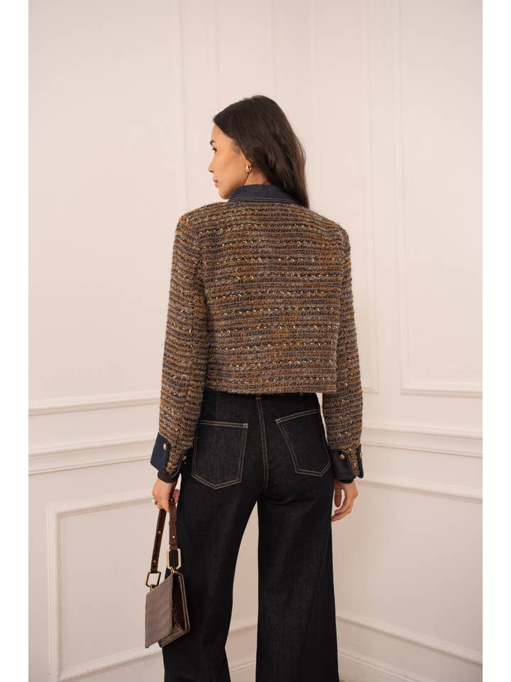 CHOKLATE PARIS - Wholesale Jacket - Women's - Élise jacket in tweed & denim - CK085086