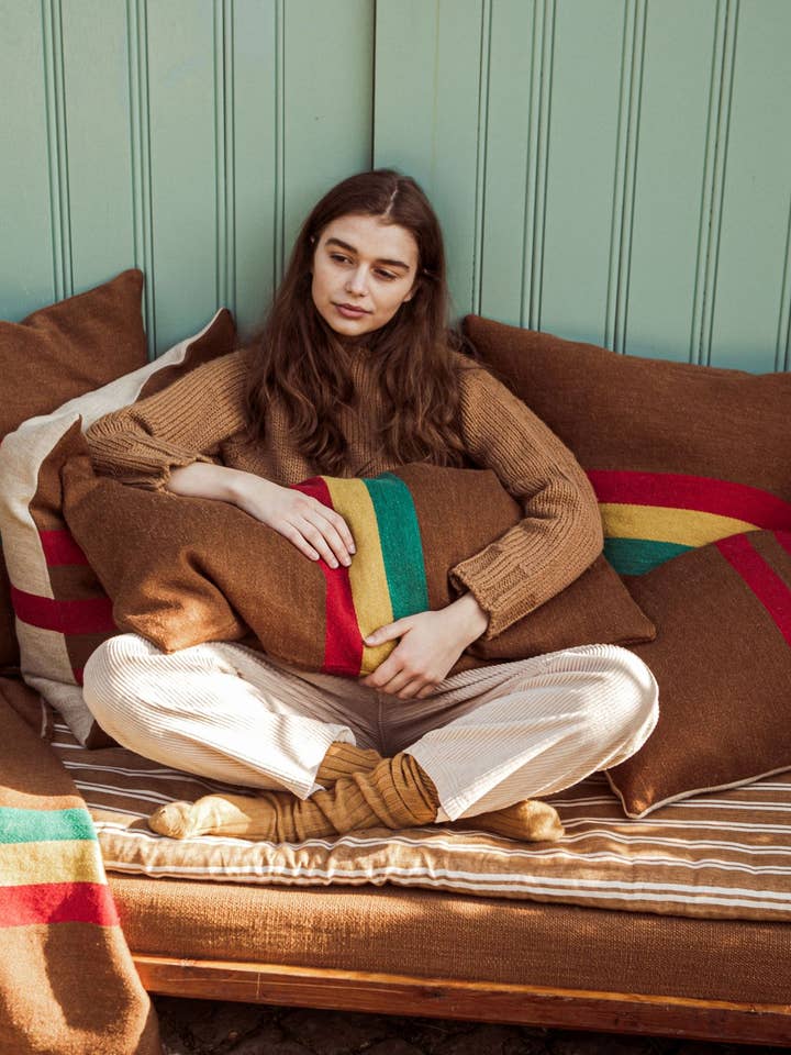 Manitoba kussenhoes met meerdere strepen voor wholesale door Libeco Home