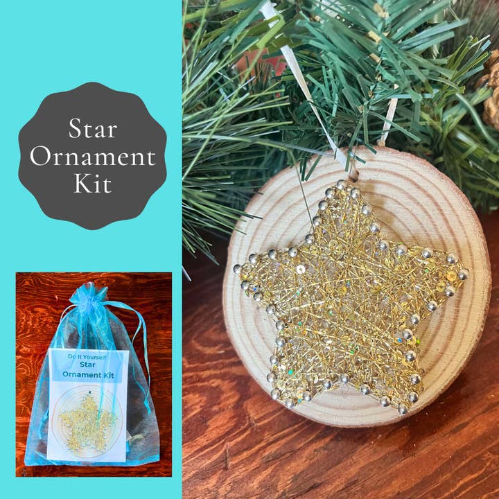 Star String Art Ornament Kit: DIY Christmas Craft for wholesale by Joyful Imperfectionz