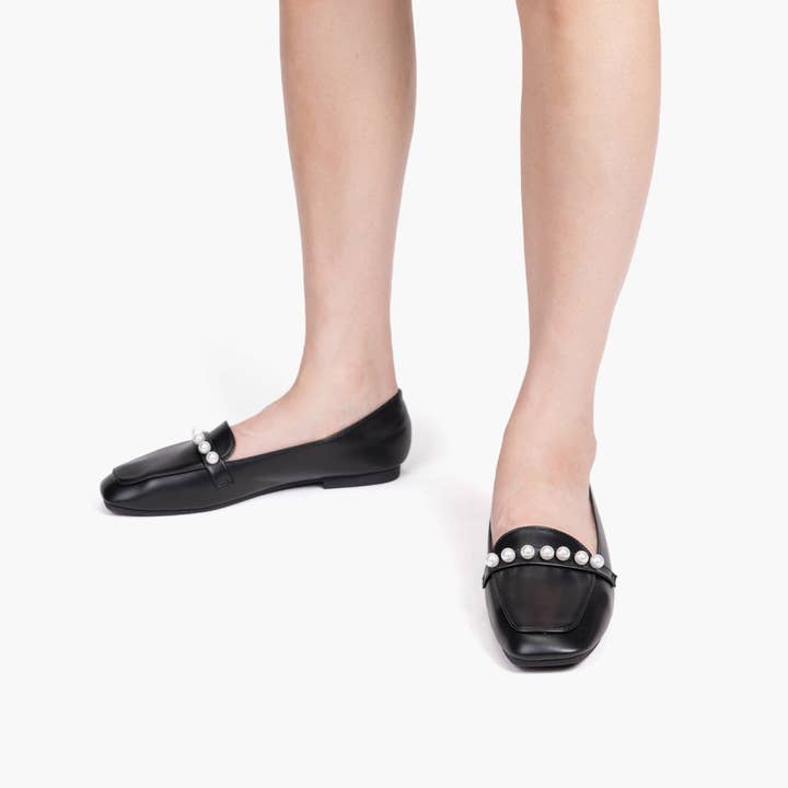 Like Dreams - Venta al por mayor Mocasines - Mujer - Mocasines de Mujer a la Moda de PU con Perlas para Caminar Todo el Año1