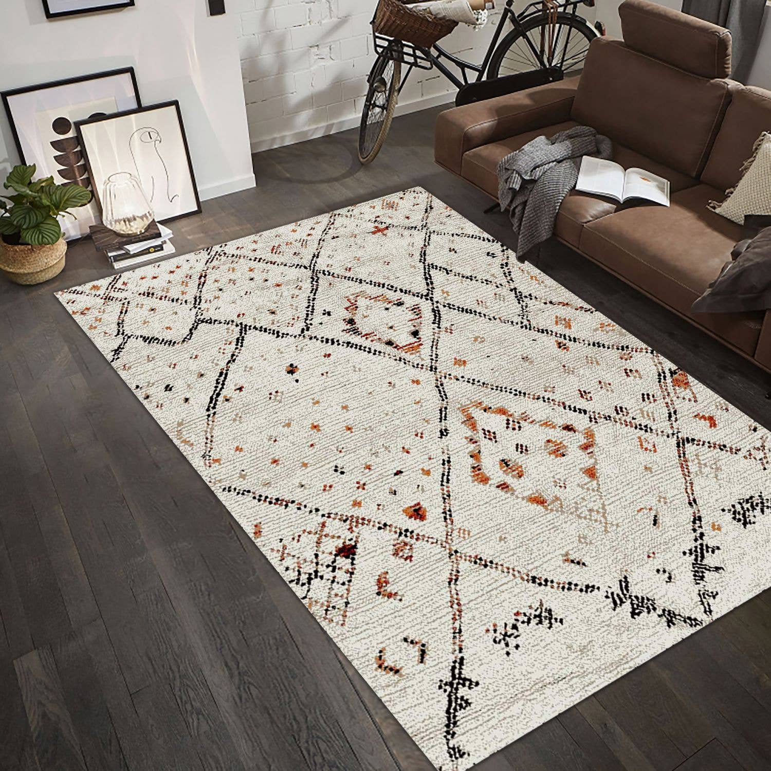 custard MOROCCO STYLE Oeko Tex Berber Rug for wholesale on Faire1