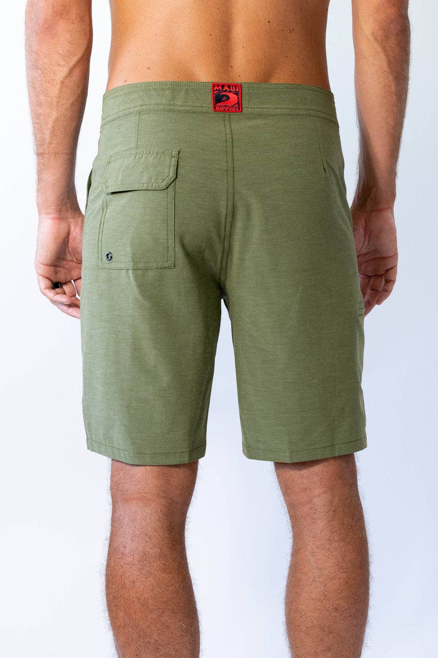 Maui Rippers - Wholesale Swim Shorts - Men's - Moss 21" Hybrid Boardshort2
