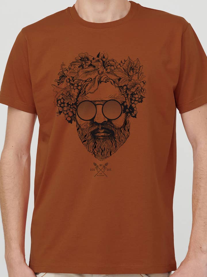T-SHIRT DIONYSUS MOKKA voor wholesale door inspira