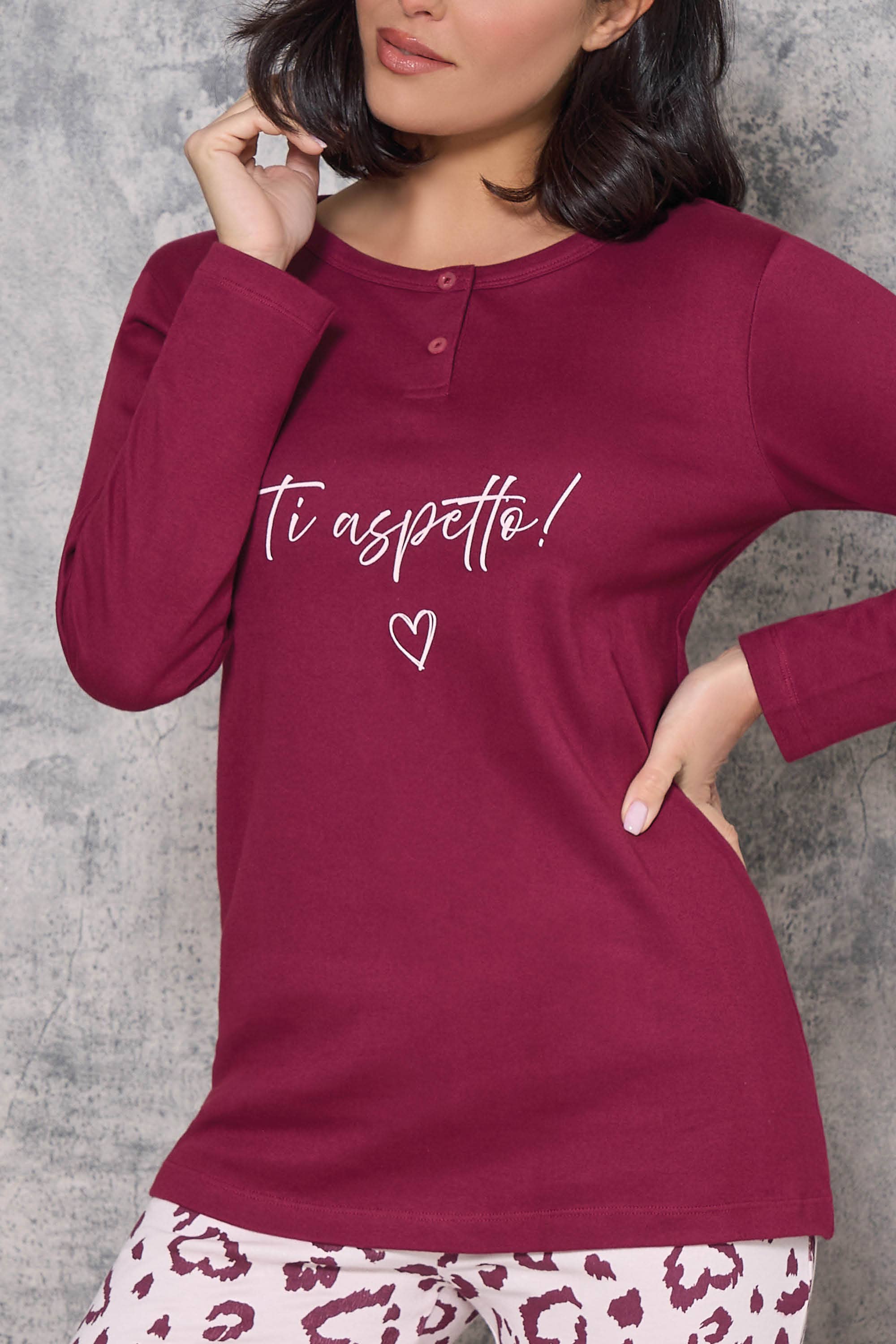 Love And Bra - Wholesale Sleepwear Set - Women's - 96199 Serafino Pajamas in Warm Cotton3