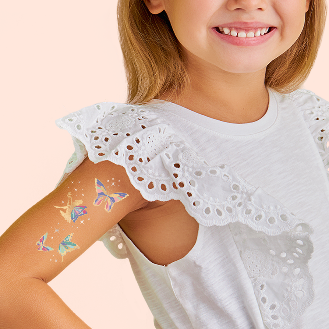 Flash Tattoos - Wholesale Temporary Tattoo - Kids - BUTTERFLIES & FAIRIES VARIETY SET4