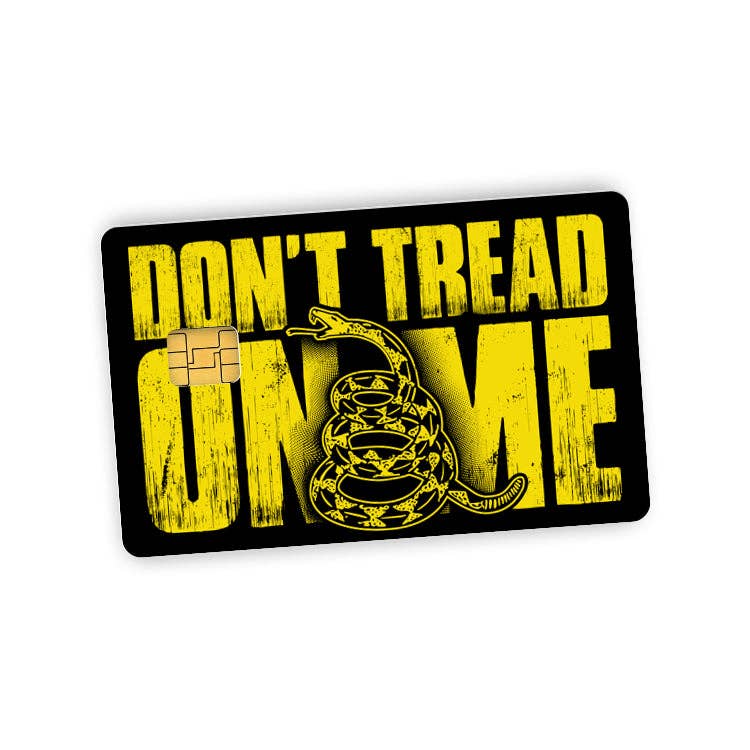 Shield Republic - Vente Autocollants pour téléphone et ordinateur portable - Autocollant de carte de crédit "Don't Tread On Me"