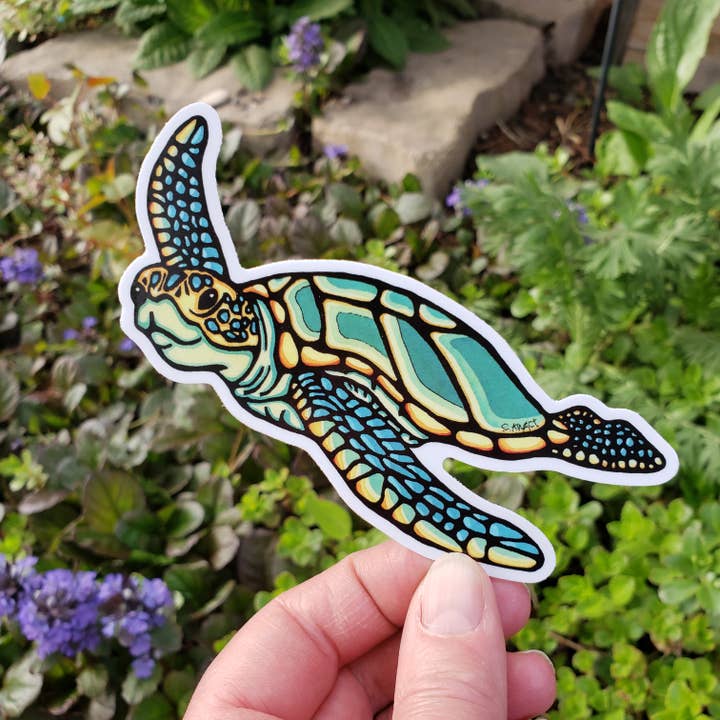 Sarah Angst Art - Wholesale Sticker - Vinyl Sticker Sea Turtle