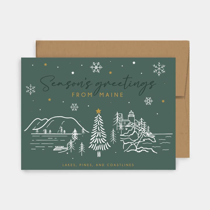 Reclaimed Maine Co. - Wholesale Season's Greetings Card - Maine Season's Greetings Card0