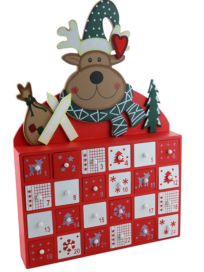 16 x 11 Moose Advent Calendar for wholesale by Three Star IM/EX Inc.