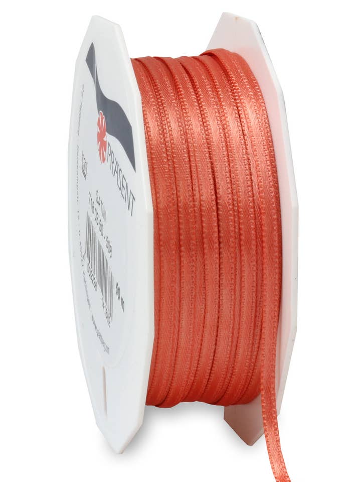 dobbelt satin 50 m spole 3 mm levende koral for engroshandel hos C.E. PATTBERG GmbH & Co. KG