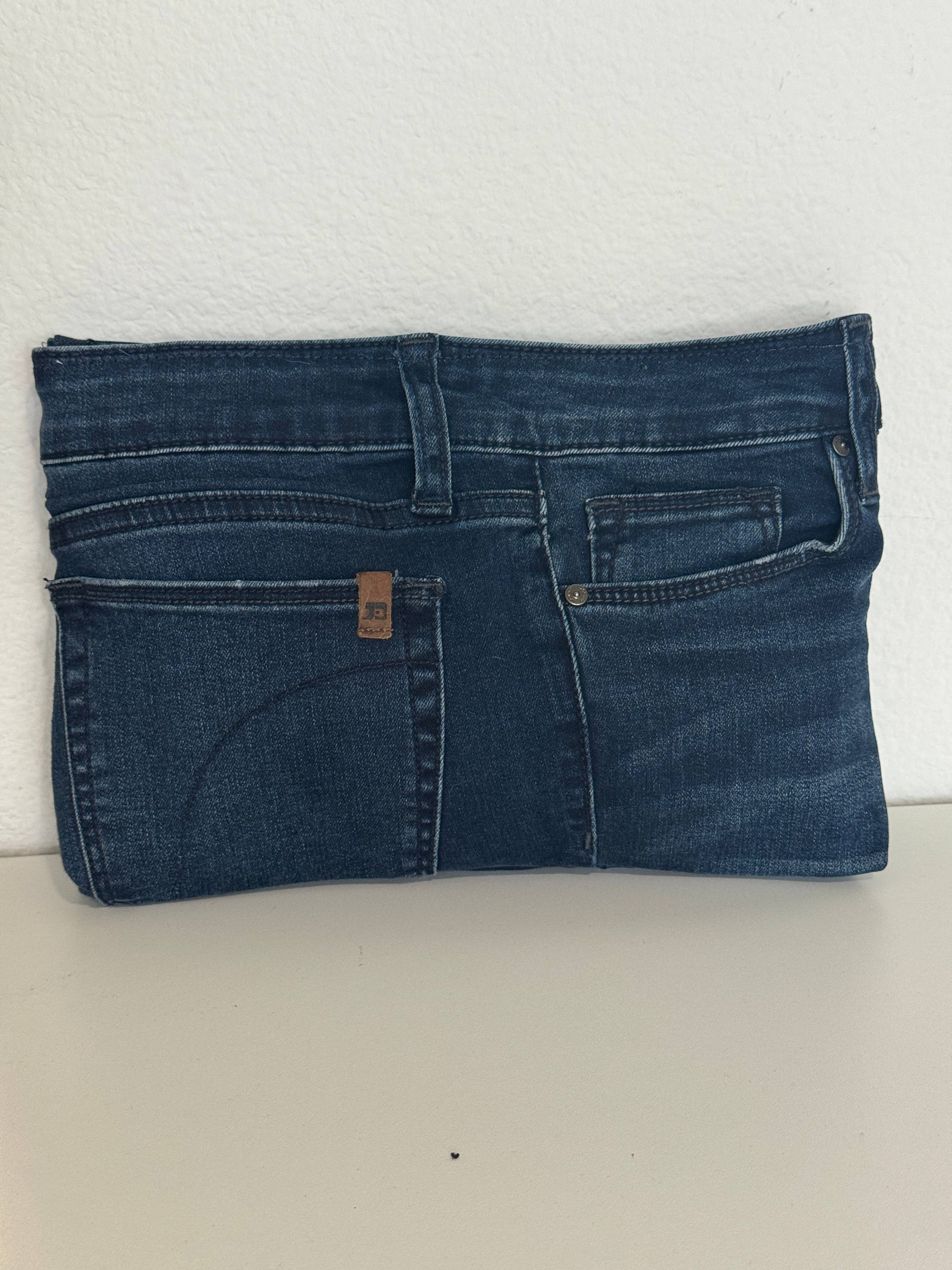 Indigo Bags - Wholesale Clutch Bag - Women's - Joe's Upcycled Premium Denim clutch - pink leopard5