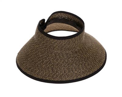 DNMC - Wholesale Visor - Women's - Heathered Roll-Up Sun Visor0