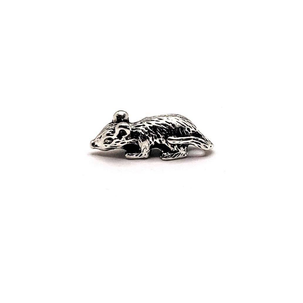 Guerrilla Charm - Vente Breloques/médailles personnalisées - Charms 3D Souris Rat Argent, 19x7mm1