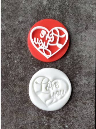 Stamp with Handle: “Love You” | Round for wholesale by 3Dkoupe