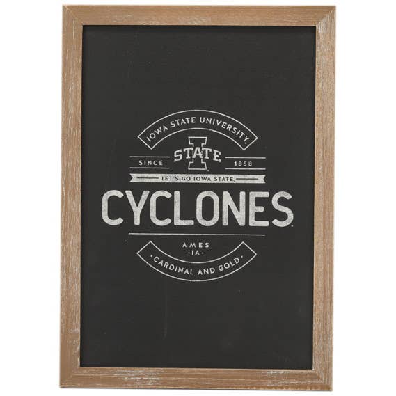 Iowa State University Framed Wood Wall Decor for wholesale by Open Road Brands, LLC