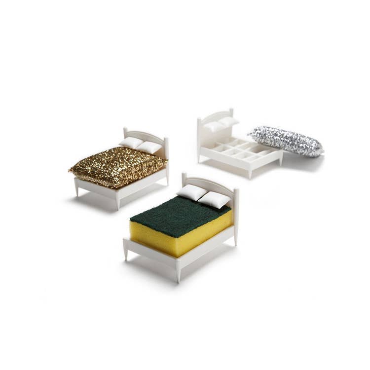 HanNicara - Wholesale Schoonmaaksponsjes - Schuurspons met opbergrek voor afvoer M25W2071