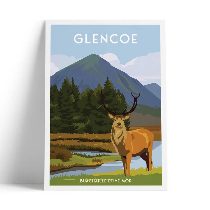 Glencoe Print | Buachaille Etive Mor mountain | Kingshouse for wholesale by Printagonist