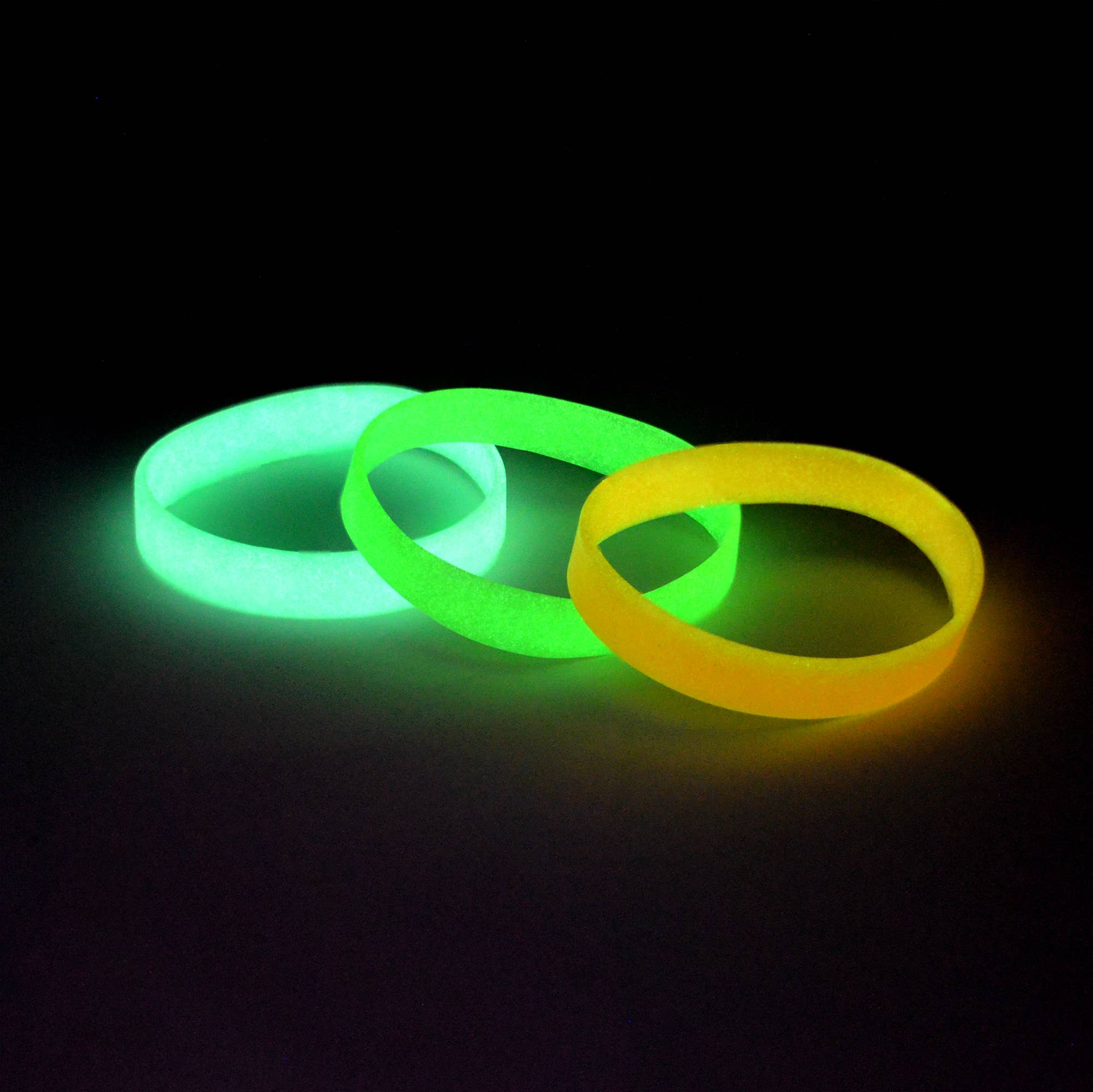 RapidWristbands - Wholesale Wristband - 100 Pack - Glow  - Custom Ink Injected Silicone Wristbands1