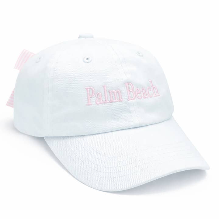 Custom City/Town/Text Bow Baseball Hat for wholesale by Bits & Bows