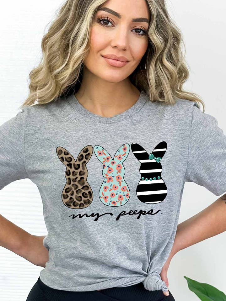 Easter My Peeps Graphic Tee| K251T for wholesale by Khristee