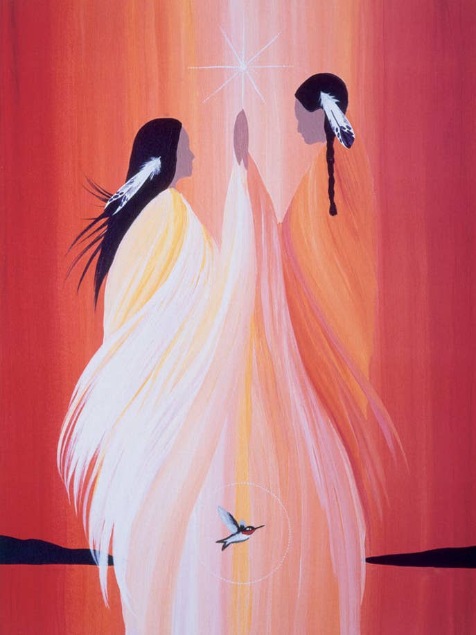 She Who Loves the Truth Art Print by Artist Betty Albert for wholesale by Indigenous Puzzles and Art