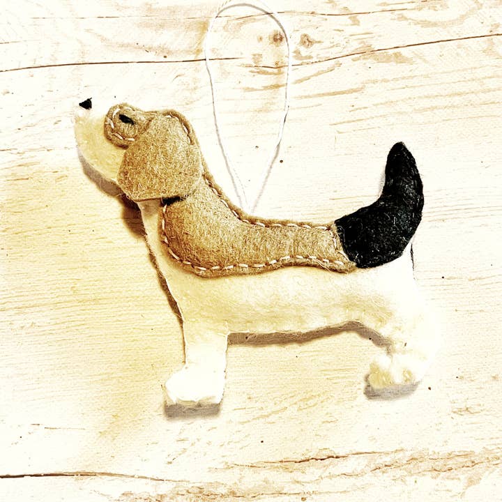 Grab a Coffee - Wholesale Ornament - Felt beagle ornament - dog memorial gift6