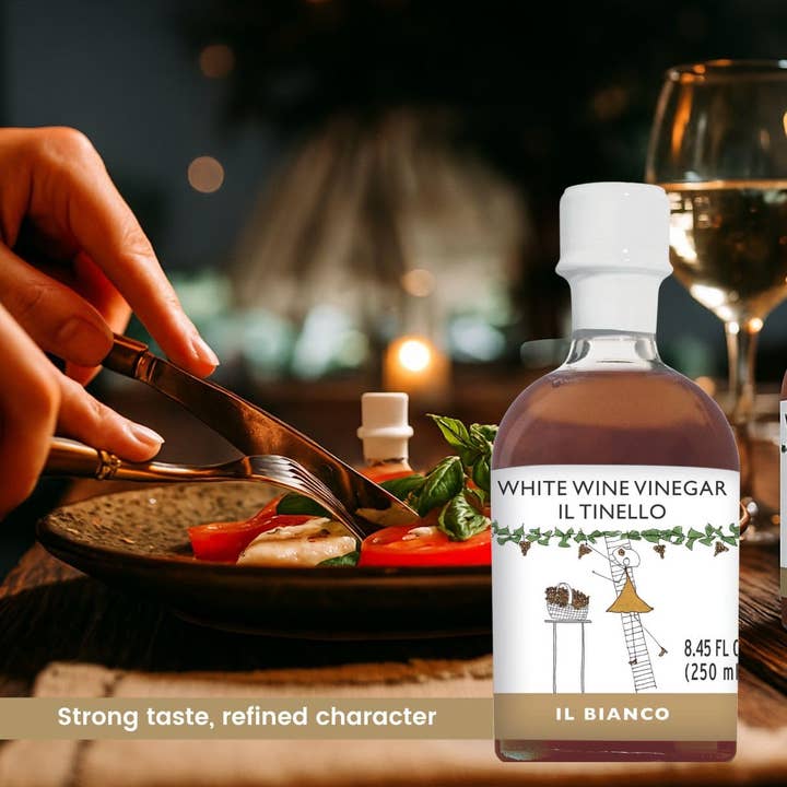 Wholesale Italian Food - Wholesale Vinegar - IL TINELLO, White Wine Vinegar Aceto di Vino Bianco, (8.45 fl oz) 250ml3
