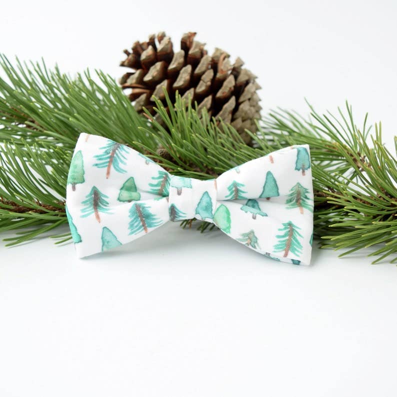 CrazyCoolCat - Wholesale Pet Bow Tie - Cat/Dog - Evergreen Trees Cat Or Dog Bowtie, Winter Holiday Pet Bow4