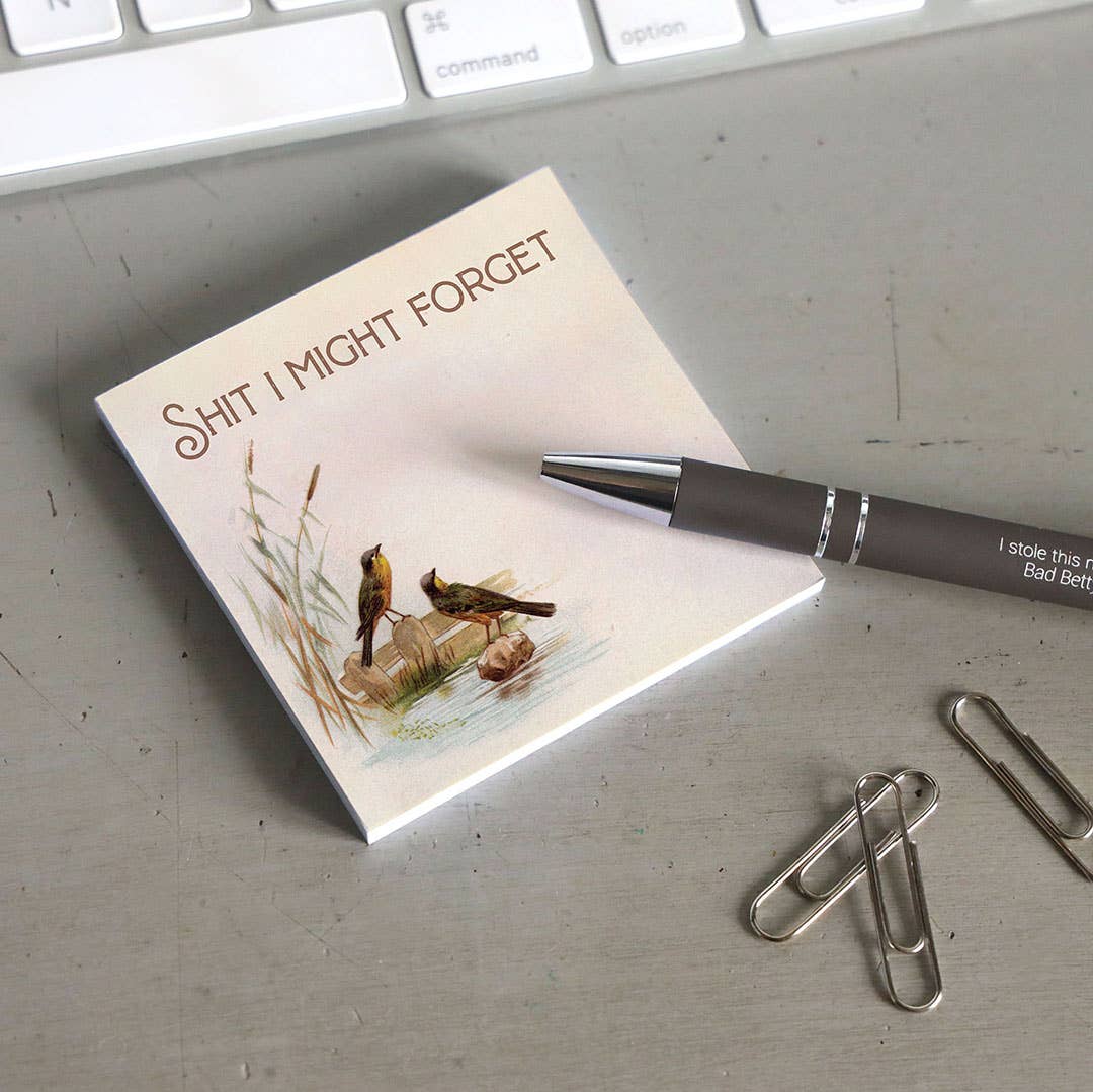 Bad Betty Greeting Co. - Wholesale Sticky Notes - Shit I Might Forget - Funny Sarcastic Sticky Note Pad1