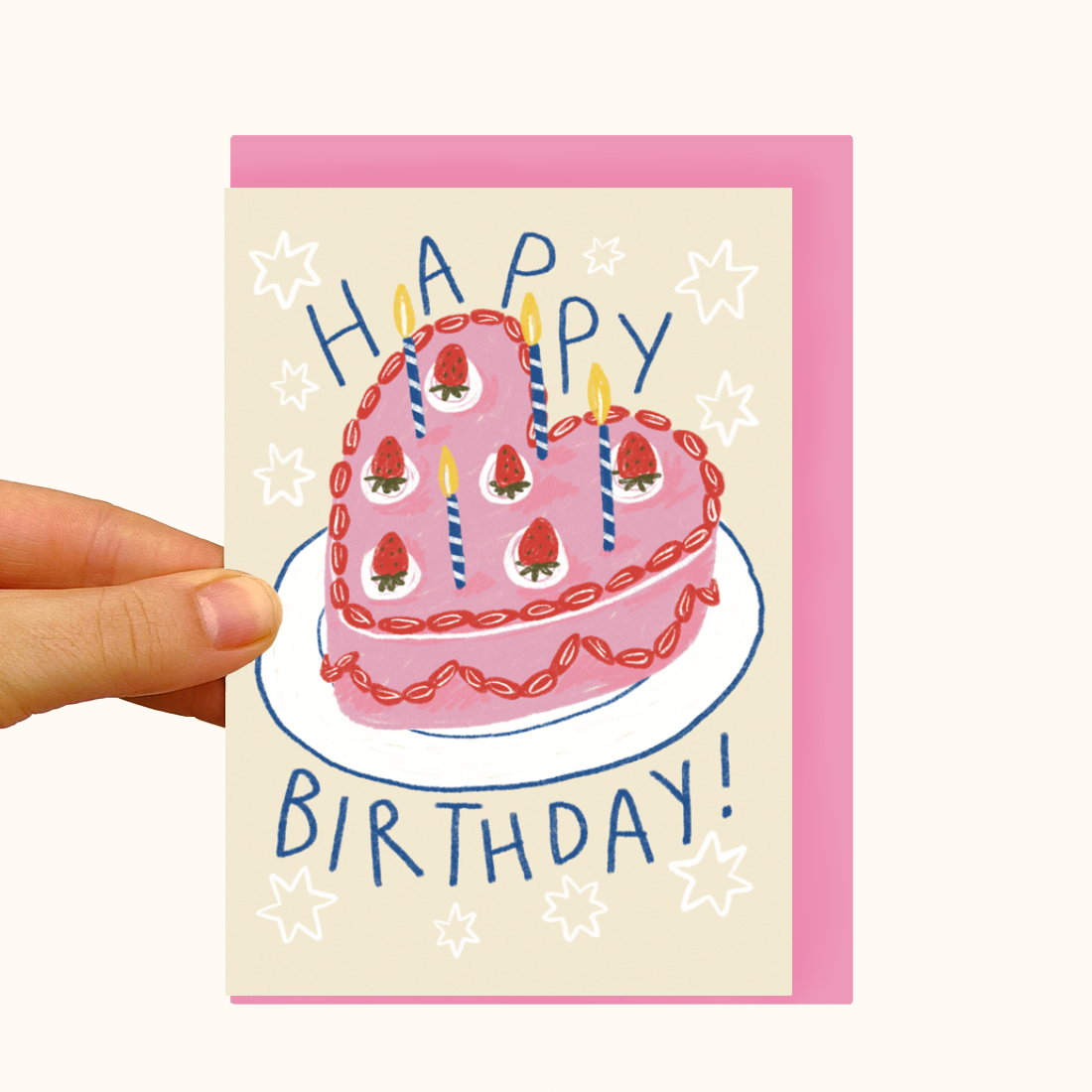 Mimo – wholesale Birthday card – Heart Cake 0