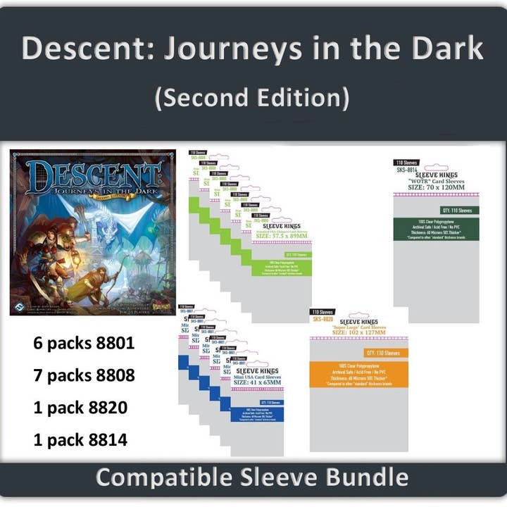 „Descent: Rejse i Mørket (2. udgave)“ Sleeve Bundle for engroshandel hos Mayday Games